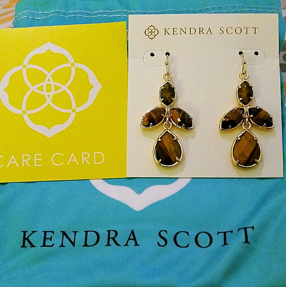 *NEW* Kendra Scott Kendall Tiger's Eye Earrings